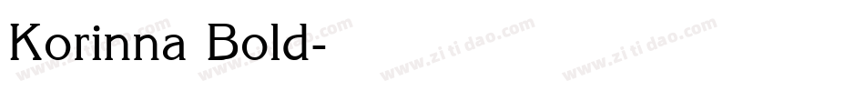 Korinna Bold字体转换